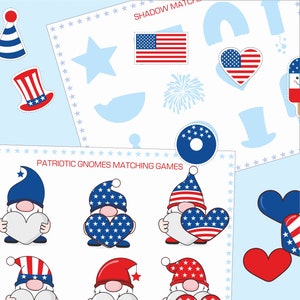 4th July Games, Busy Book, USA Independence Day Games, 4th of July Activity Pack For Preschoolers, Patriotic Party Activities, Printable image 5