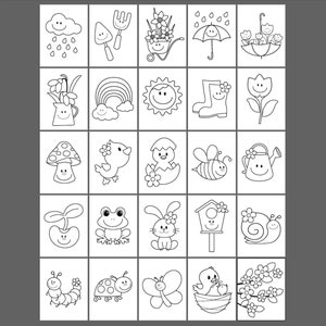 Spring Coloring Pages for Kids: 25 Printable Illustrations (PDF ...