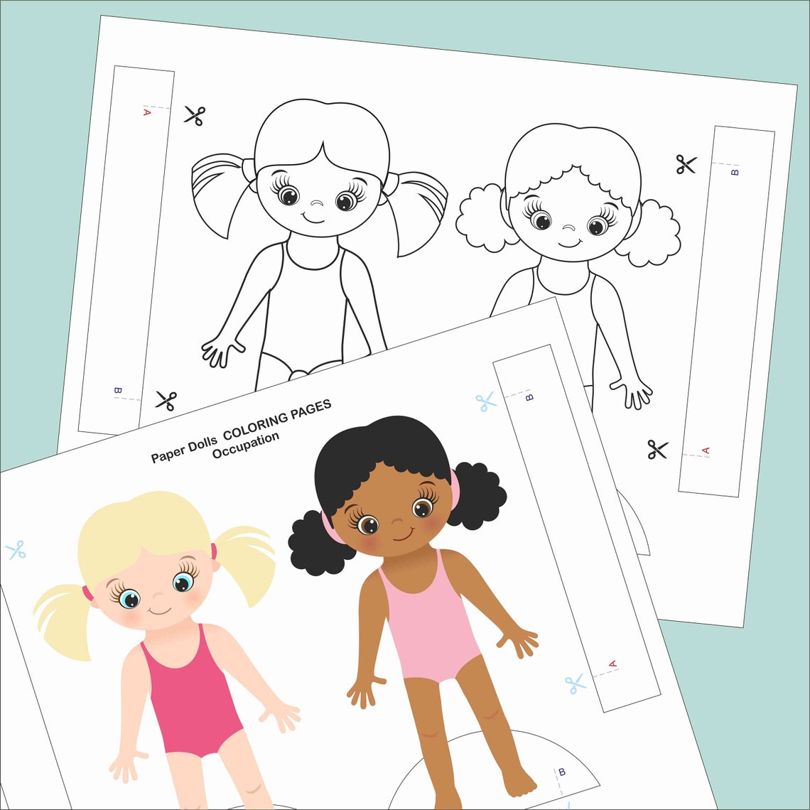 Nurse Paper Dolls. Nurse Pretend Play Printable. Community Helpers ...