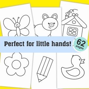 62 afdrukbare kleurpagina's voor kinderen, peuters, kleuters, kleurboek kleurplaat Preschool Kleuterschool Homeschool Printables