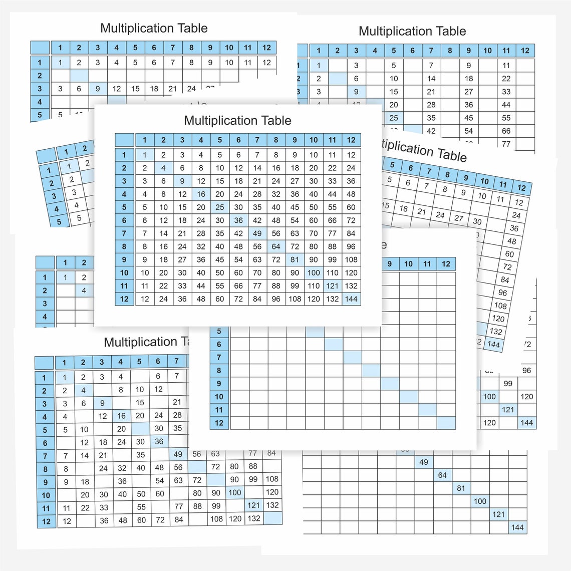 Times Tables Practice Sheet 112 Multiplication Worksheets for Kids