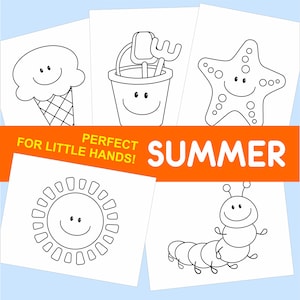 Summer Printable coloring pages for kids, toddlers, preschoolers, Coloring Book Coloring Page Preschool Kindergarten Homeschool Printables