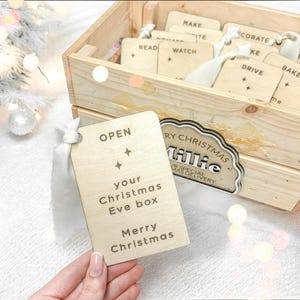 Tarjetas de actividades de Adviento de Navidad / Tarjetas de actividades de calendario de Navidad / Tarjetas de actividades de calendario de Adviento de madera