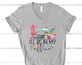 Regalo per cucitori, regalo per quilter, camicia da cucito, regalo per sarta o sarto, compleanno con scollo a V di Natale o regalo per la festa della mamma per la nonna o la mamma