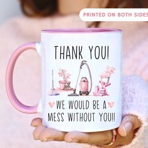 Housekeeper Gift, Cleaning Person Thank You Gift, Xmas Coffee Mug,  Maid Gift, Custodian Gift, Cleaning Crew Christmas Gift, Janitor Gift