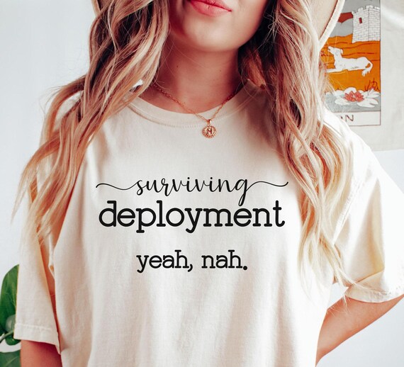 Surviving Deployment Comfort Colors® Patriot Tshirt, Military Mom