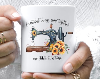 Gift For Sewers, Gift For Quilters, Sewing Coffee Mug, Seamstress Or Tailor Gift, Christmas Birthday Or Mothers Day Gift For Grandma Or Mom