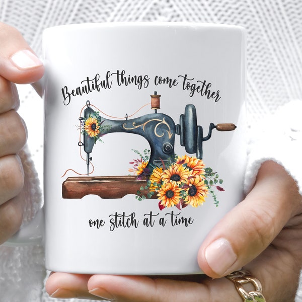 Gift For Sewers, Gift For Quilters, Sewing Coffee Mug, Seamstress Or Tailor Gift, Christmas Birthday Or Mothers Day Gift For Grandma Or Mom