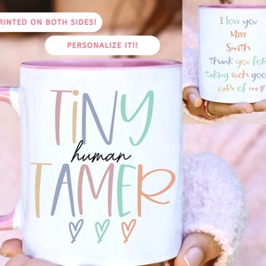 Christmas Gift For Daycare Teacher, Tiny Human Tamer Teacher Gift, Preschool, Elementary School, Childcare Teacher Present, Day Dare Worker