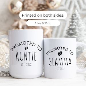 Grandma Mug, Grandpa First Grandchild,Personalized Great Grandma Mug,Custom Mothers Fathers Day Gift From Son Or Daughter, Pregnancy Reveal