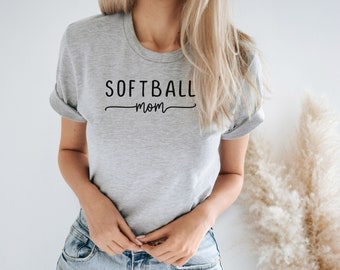 Softball Mom Shirt, Softball Mom Shirts For Women, Softball Mom Gift, Minimalist Softball Mom T-shirt, Softball Mom Tee, Softball Shirt