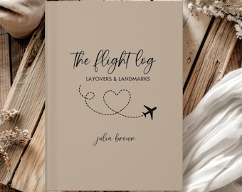 Personalized Flight Attendant Journal, Custom Gift for Flight Attendant, Flight Log, Adventures of A Flight Crew Gift, Fun Flight Crew Gift