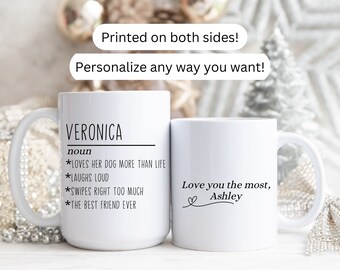 Personalized Name Definition Mug,Bestie Gift Personalize Name Coffee Mug With Definition,Custom Name Mug,Name Definition Cup Name Meaning