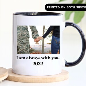 Personalized Photo Mug With Text, Custom Anniversary Gift, Mug With Photo/Text,Custom Photo Coffee Mug, Military Mom Wife Family Gift