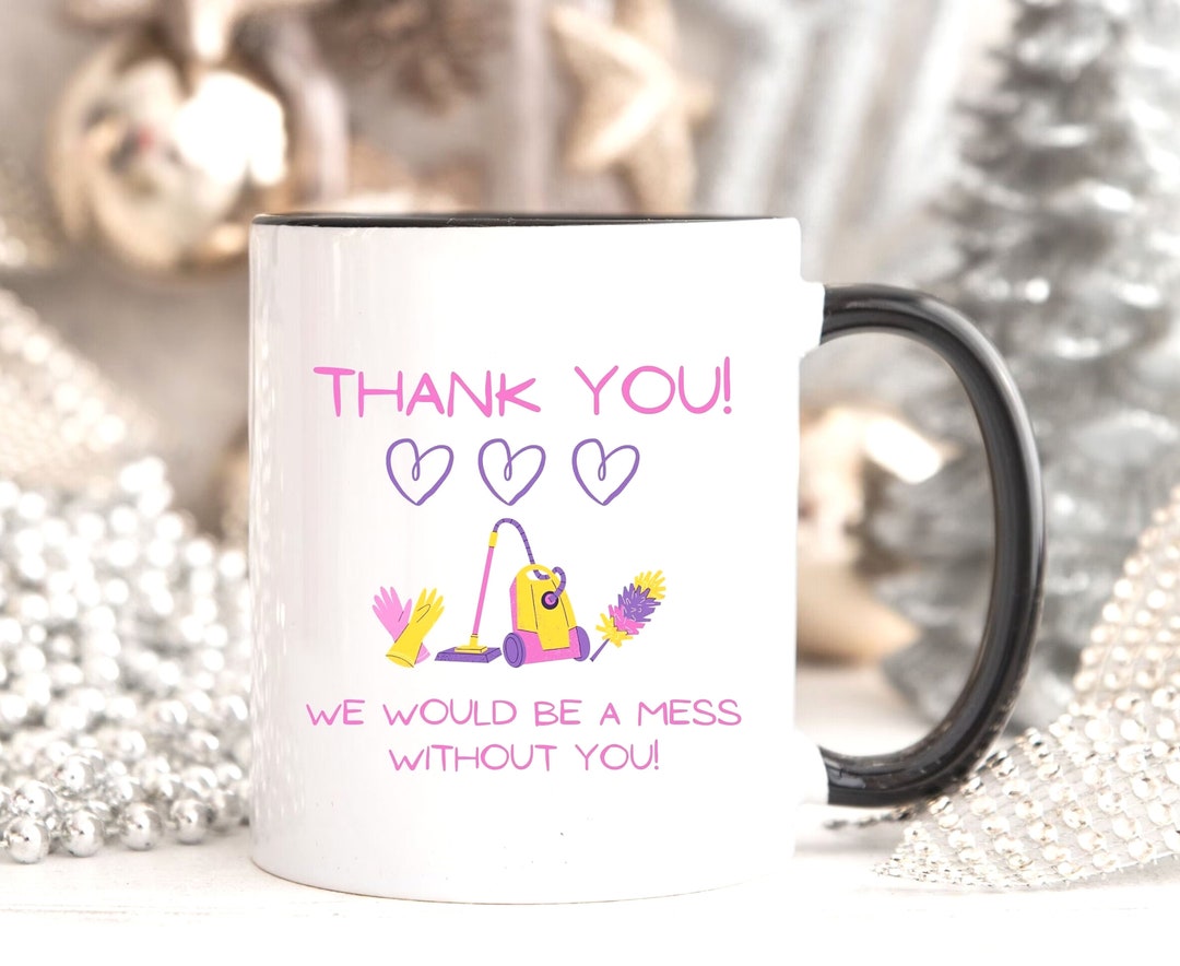 Housekeeper Gift, Cleaning Person Thank You Gift, Xmas Coffee Mug, Maid