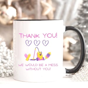 Housekeeper Gift, Cleaning Person Thank You Gift, Xmas Coffee Mug,  Maid Gift, Custodian Gift, Cleaning Crew Christmas Gift, Janitor Gift