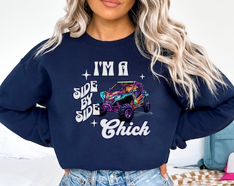 Side Chick Shirt, UTV Side By Side Riding Shirt For Women, Off-Road Riding, Side By Side Shirts,  RZR Shirt, SXS Funny Mudding Shirt Woman