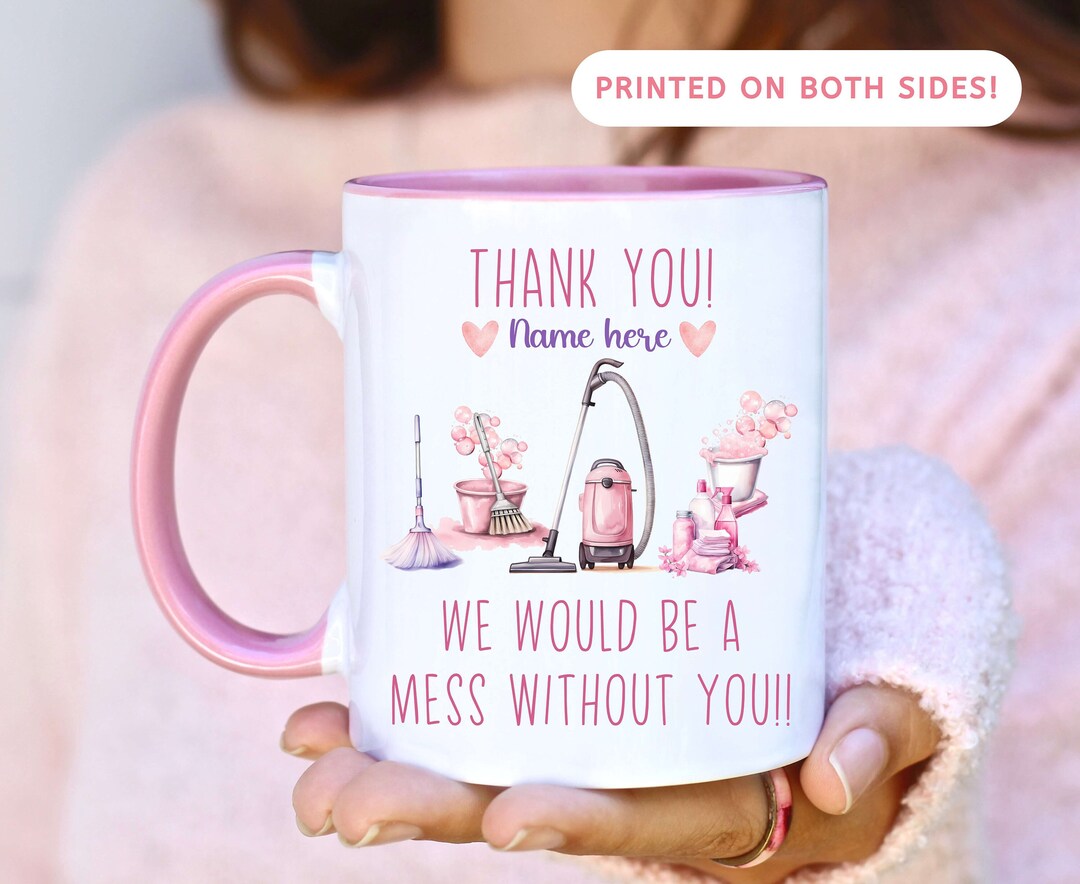 Personalized Housekeeper Gift, Custom Cleaning Person Thank You, Xmas Coffee Mug, Maid Gift