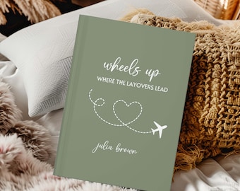 Personalized Flight Attendant Journal, Custom Gift for Flight Attendant, Flight Log, Adventures of A Flight Crew Gift, Fun Flight Crew Gift
