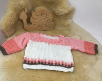 Bamboo/ cotton knitted baby sweater, light and soft