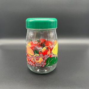Le Parfait Lidded Glass Container Fruit Design 1 Liter made in France