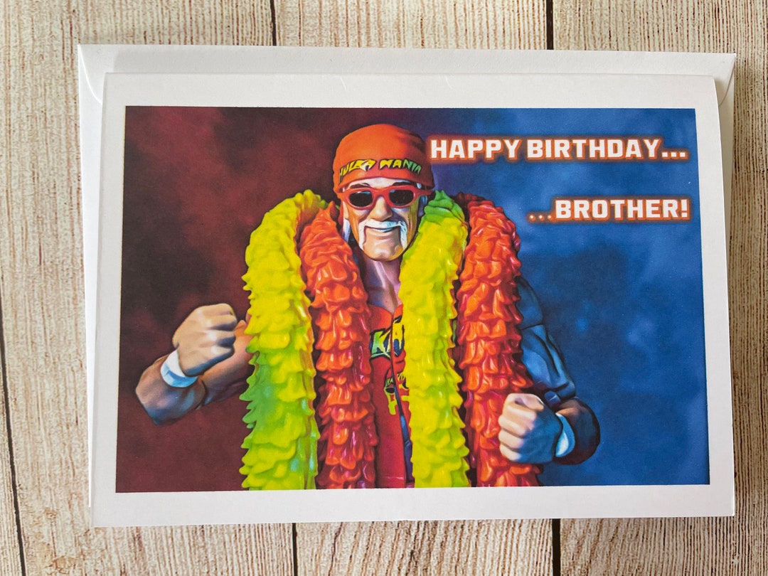 Wrestling Hulk Hogan Birthday Card for WWE Fans for - Etsy