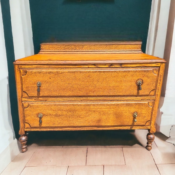 Antique Oak Gentleman Chest Etsy