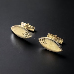 Vintage Art Deco Gold Ton Patent 2.974.381 Manschettenknöpfe