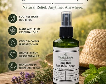 Curated Essential Oil Bug Bite Relief Spray | Natural Anti-Itch Spray | Mosquito Bite Soothing Spray | Bug Bite Remedy | Outdoor Skin Care