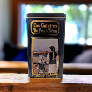 Vintage Tin Les Galettes De Pont-Aven Decorative Tin