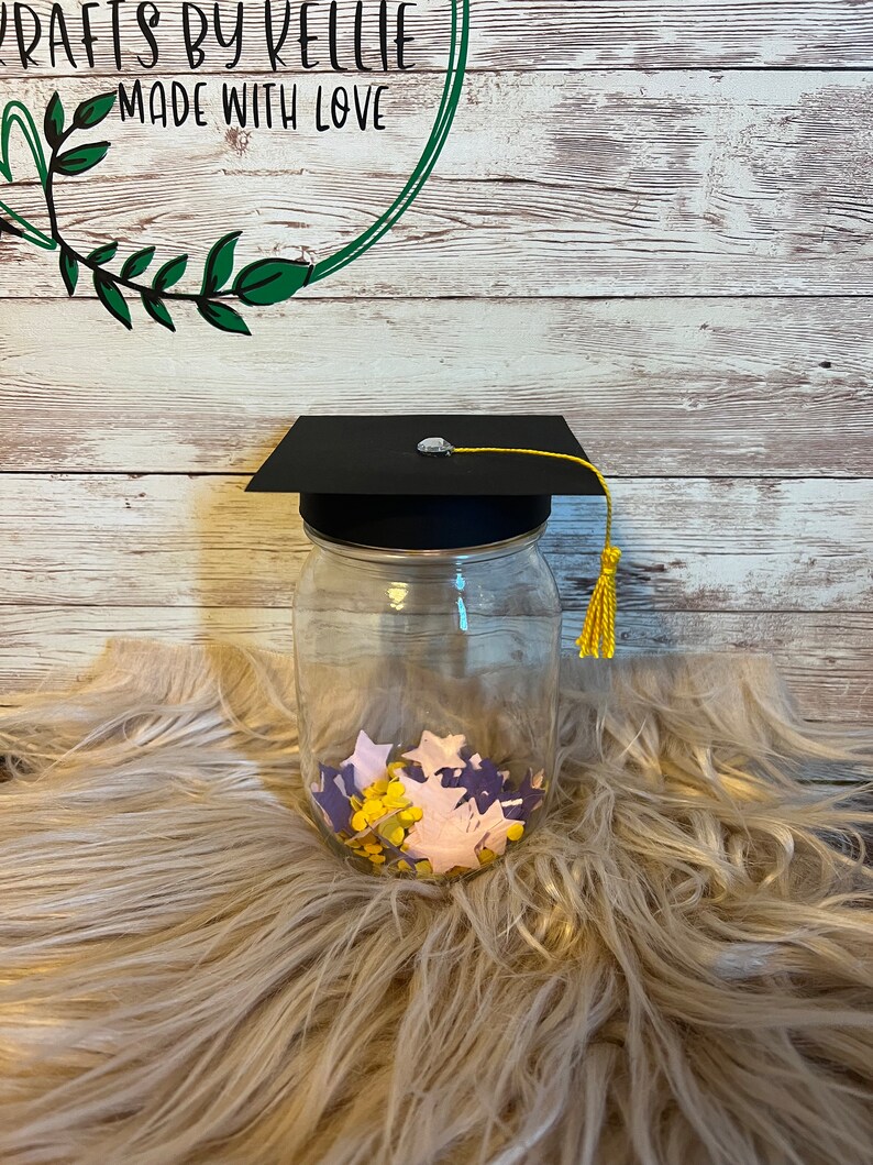 Graduation Cap Mason Jar Customize Personalize Etsy