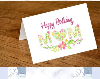 mom birthday card printable etsy