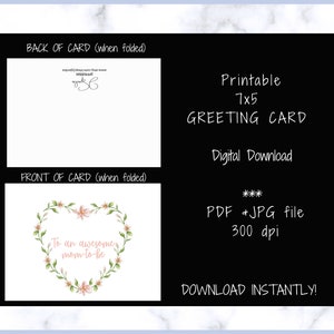 Printable Card Mom to Be, Digital Card for Baby Shower, Printable Cards ...