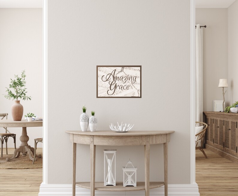 Amazing Grace Wall Art Print Christian Wall Decor Faith Art Etsy