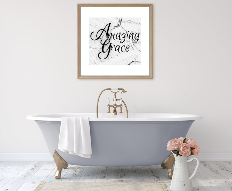Amazing Grace Art Print Gift for Her Simple Wall Art Etsy