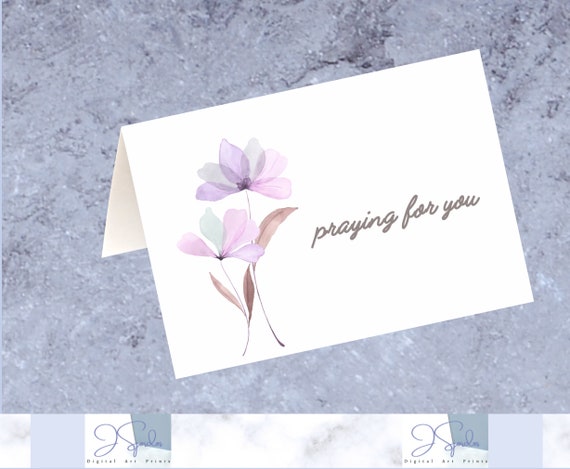 Praying for You Card Printable Cards Praying for You Cards - Etsy