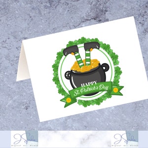 Cartes imprimables drôles de la Saint-Patrick, carte de la Saint-Patrick heureuse, cartes numériques st. patrick's day, cartes vierges, carte humoristique, collègue