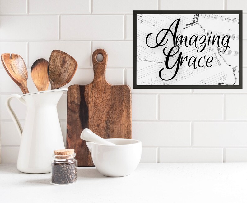 Amazing Grace Art Print Gift for Her Simple Wall Art Etsy