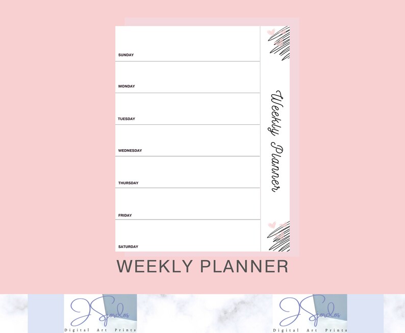 Daily Weekly Monthly Printable Planners, Task Planners, Schedule ...