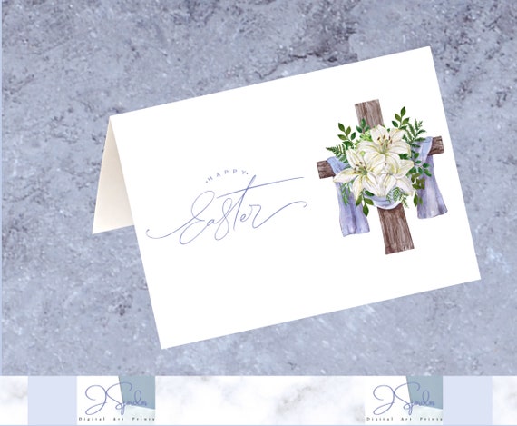 Printable Easter Card Resurrection Day Happy Easter Digital - Etsy