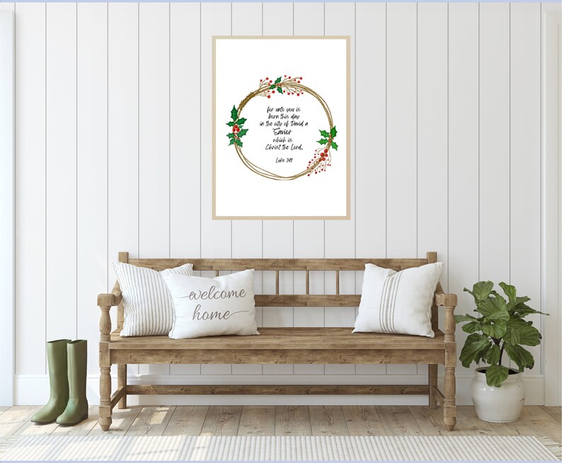 Christmas Printable Wall Art, Religious Digital Art Print, Christmas ...