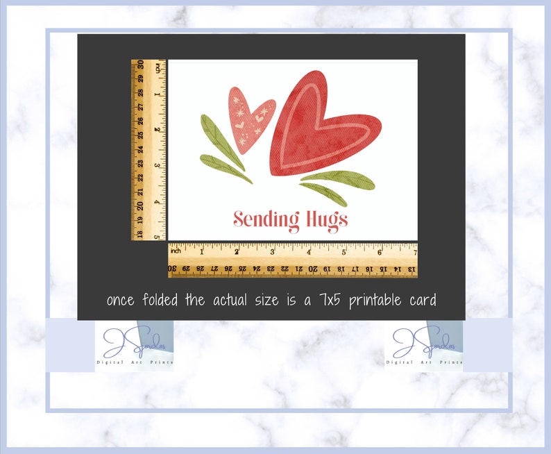 Sending Hugs Card Sending Hugs Download Printable Cards - Etsy