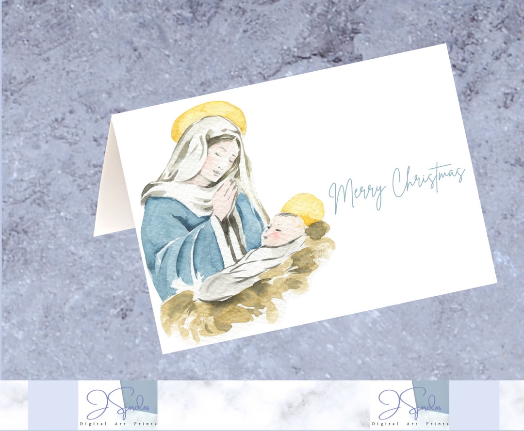 Printable Christmas Card, Religious Christmas Cards, Christian ...