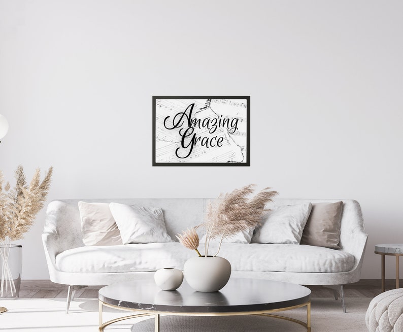Amazing Grace Art Print Gift for Her Simple Wall Art Etsy