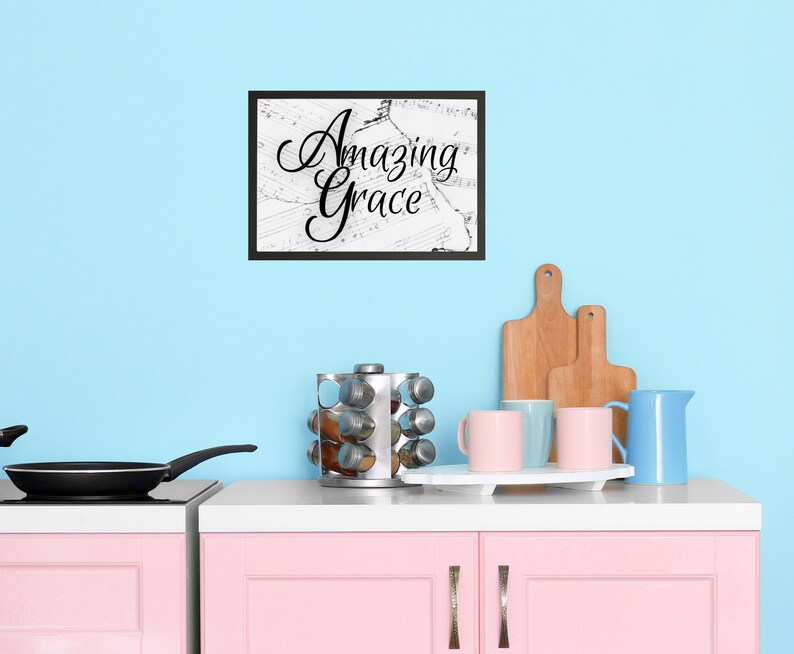 Amazing Grace Art Print Gift for Her Simple Wall Art Etsy