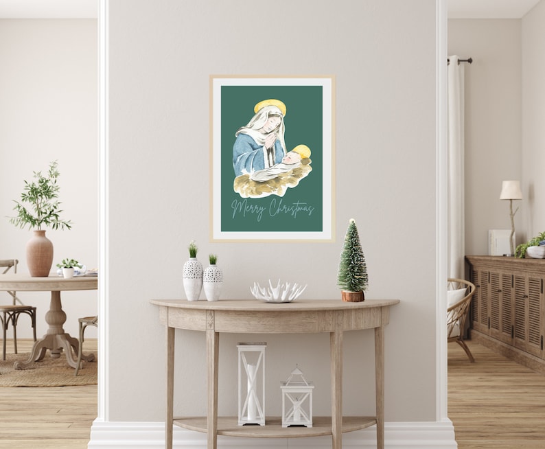 Printable Religious Christmas Wall Decor Christian Wall Art Etsy