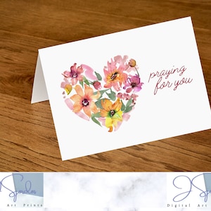 Printable Praying for You Card, Prayer Cards, Prayer Card for a Friend ...