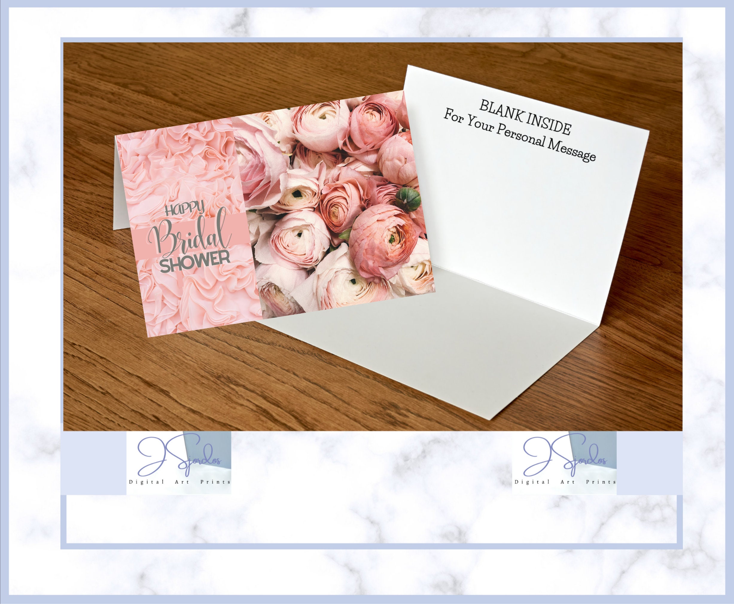 Printable Bridal Shower Card for Bride, for Granddaughter, Digital Card ...