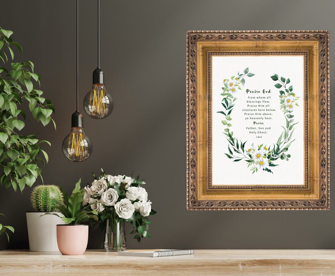 Doxology Art Print Doxology Wall Art Hymn of Praise - Etsy
