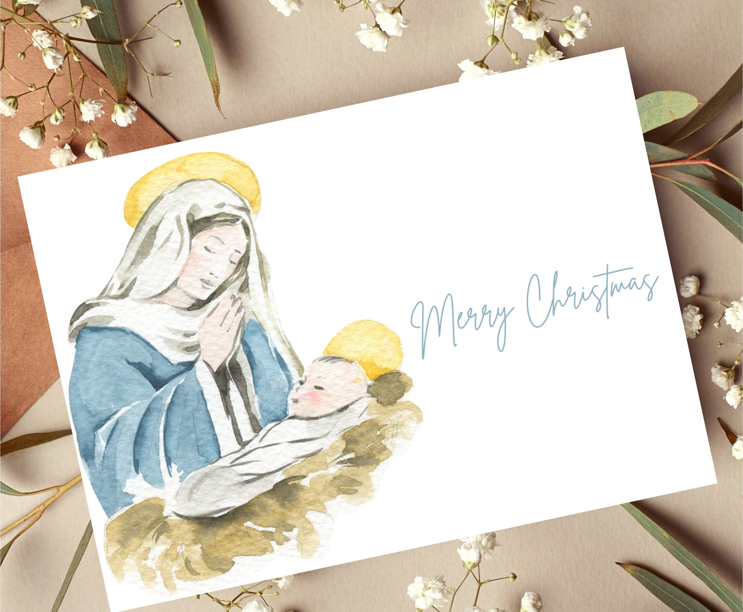 Printable Christmas Card, Religious Christmas Cards, Christian ...